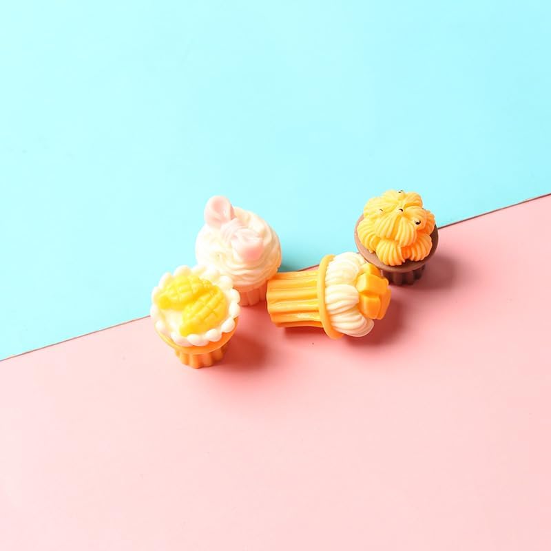 NOIAFZY 20PCS Cupcake-Shaped Resin Pendants - Image 5